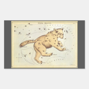 Urania's Spiegel, Vintage-Astronomie-Himmelskarte Rechteckiger Aufkleber