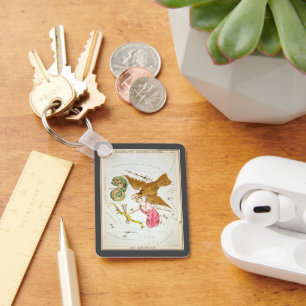 Urania's Spiegel, Vintage-Astronomie-Himmelskarte Schlüsselanhänger