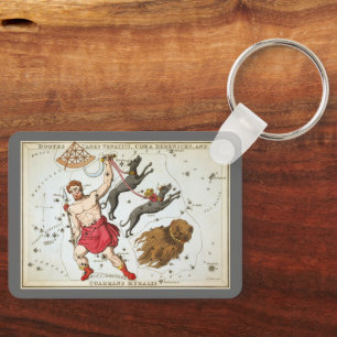 Urania's Spiegel, Vintage-Astronomie-Himmelskarte Schlüsselanhänger
