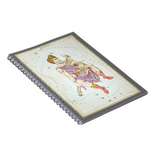 Urania's Spiegel, Vintage-Himmelskarte der Astrono Notizblock