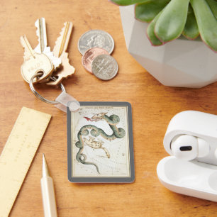 Urania's Spiegel, Vintage-Himmelskarte der Astrono Schlüsselanhänger