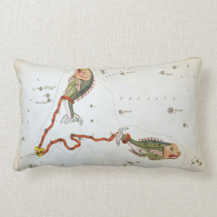 Urania's Spiegel, Vintage Sternbild Fische Lendenkissen