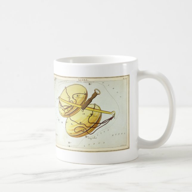 Uranismus, Vintage Libra-Konstellation Kaffeetasse (Rechts)