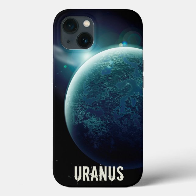 Uranus blauer Planet 3D-Universum-Darstellung Case-Mate iPhone Hülle (Rückseite)