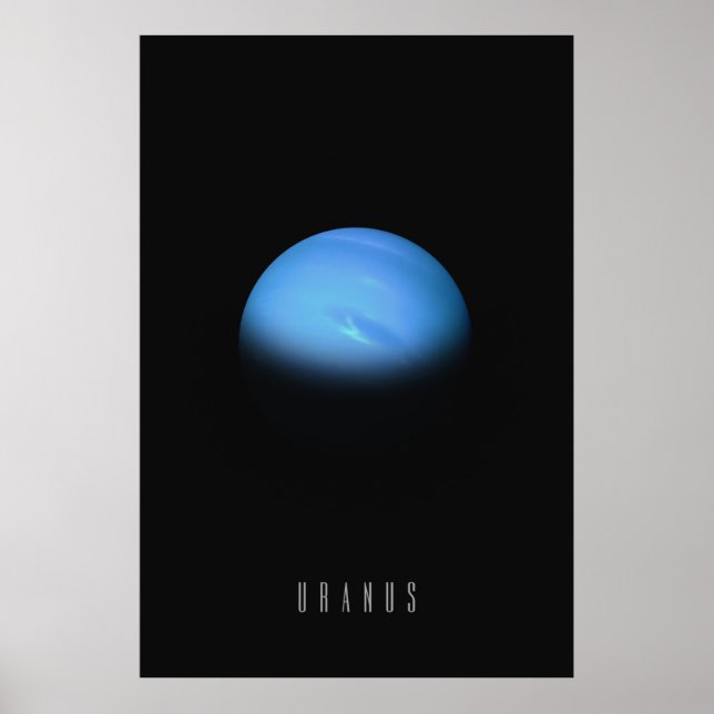 Uranus - Der Eisriesen Planet im tiefen Raum Poster (Vorne)