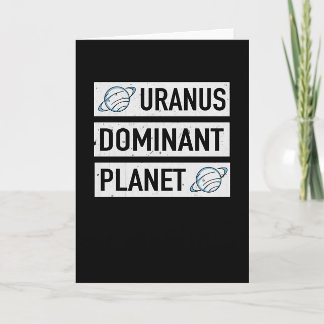 Uranus Dominant Planet Solar System Puppe Karte (Vorderseite)