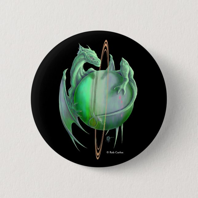 Uranus-Drache Button (Vorderseite)