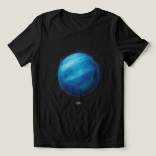 Uranus Planet Artwork - Cosmic Space Illustration Tri-Blend Shirt