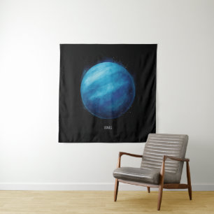 Uranus Planet Artwork - Cosmic Space Illustration Wandteppich
