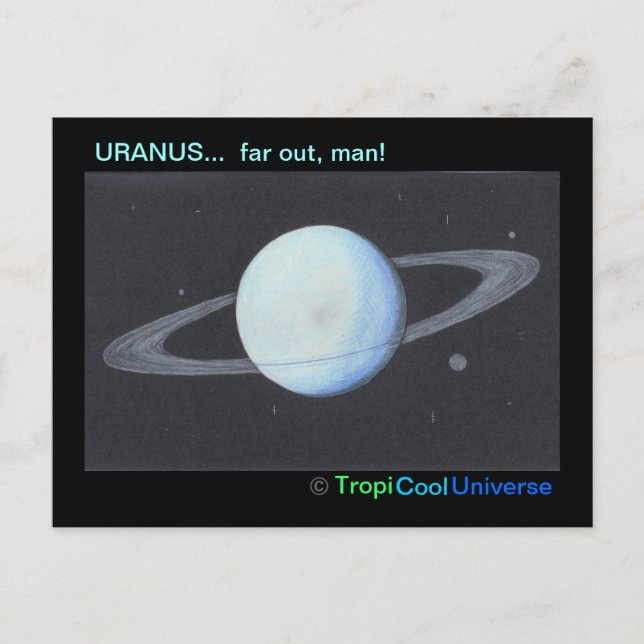 Uranus-Planet Postkarte (Vorderseite)