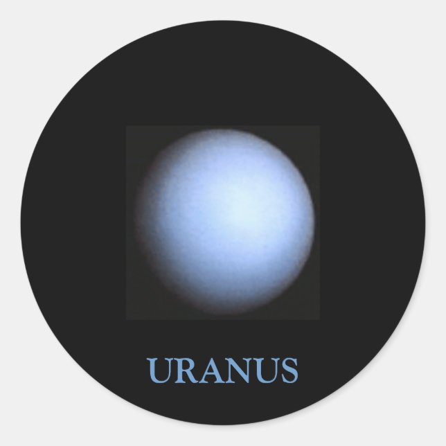 Uranus Runder Aufkleber (Vorderseite)