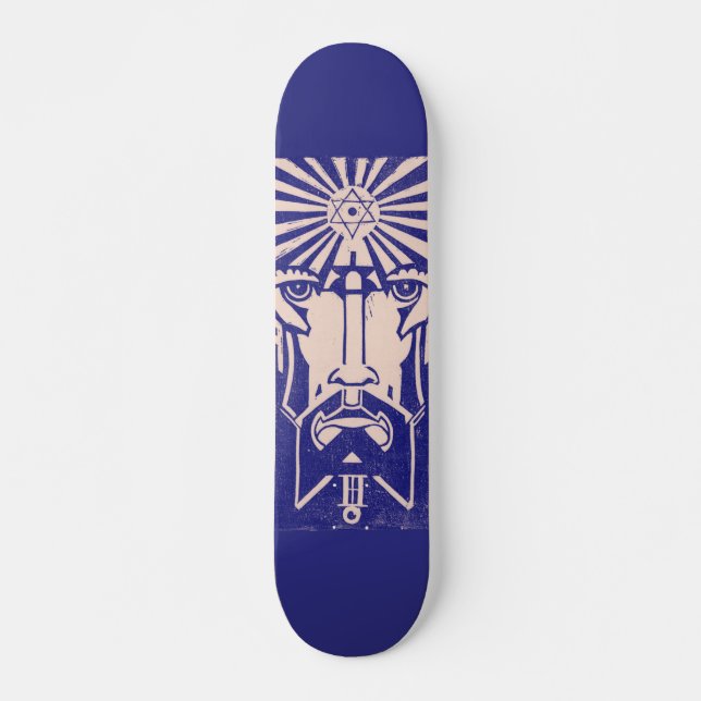Uranus Sky God Greece Mythology Blue Skateboard (Vorne)