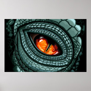 Urauffassung Reptil Raubtier Auge Poster