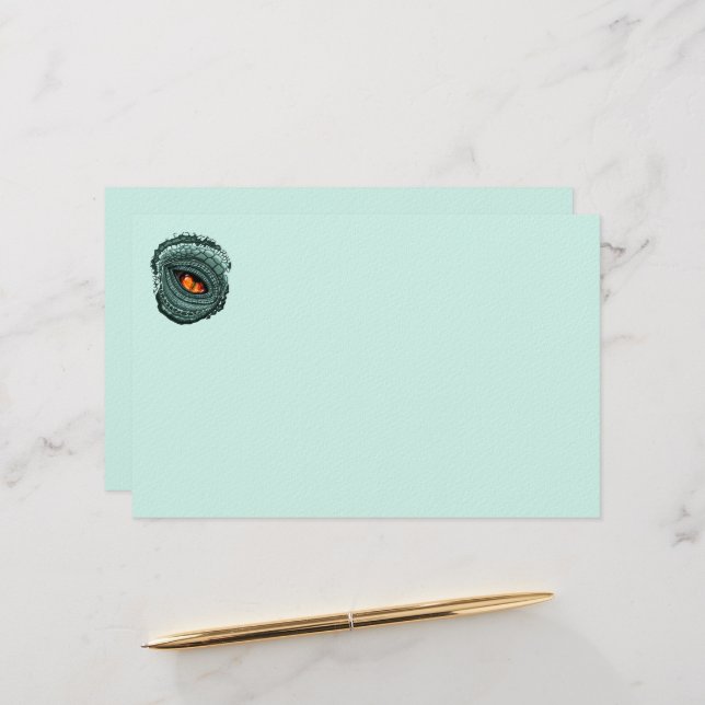 Urauge Reptilien-Räuber Briefpapier (Vorderseite/Rückseite Beispiel)