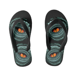 Urauge Reptilien-Räuber Kinderbadesandalen