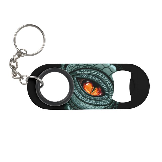 Urauge Reptilien-Räuber Mini Flaschenöffner (Vorderseite (Horizontal))
