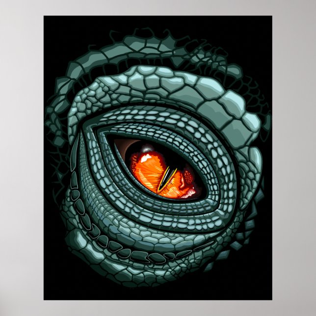 Urauge Reptilien-Räuber Poster (Vorne)