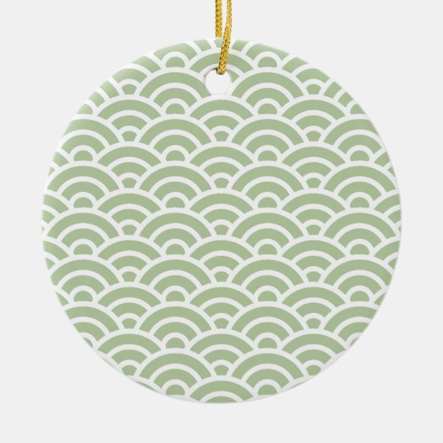 URAYANAGI 140 Seigaiha Waves - Energetic Ver. Keramik Ornament (Vorne)