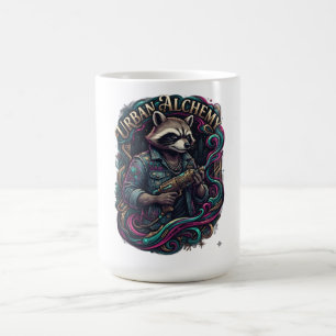 Urban Alchemy Waschbär-Langarmshirt Kaffeetasse
