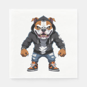 Urban Alpha Bulldog - Street Style Mascot Serviette