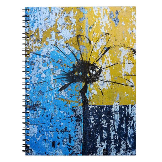 Urban Art Blume Notizblock (Vorderseite)