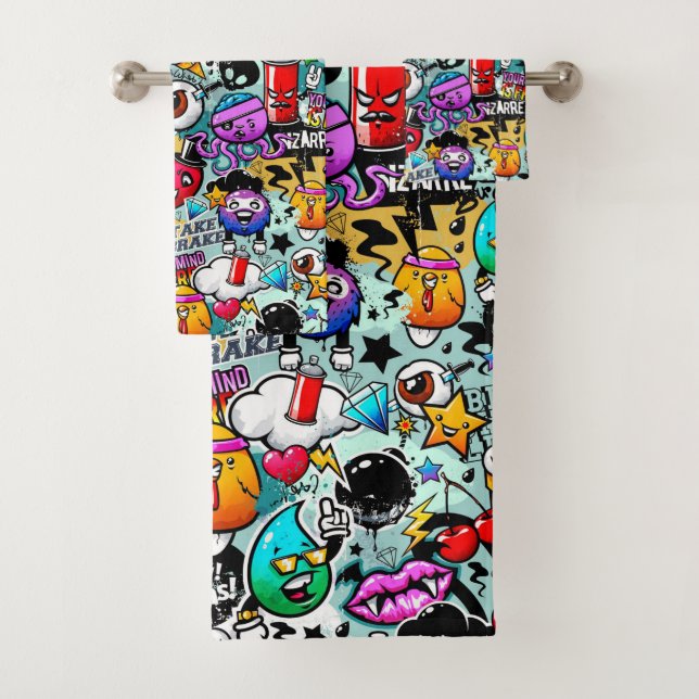 Urban Art Graffiti Badhandtuch Set (Insitu)