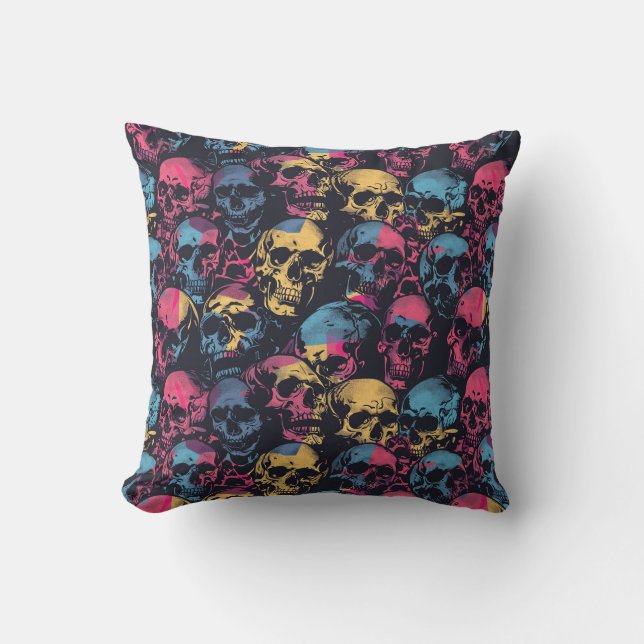 Urban Art Skull Pillow Design, Cojín B49 Kissen (Vorderseite)