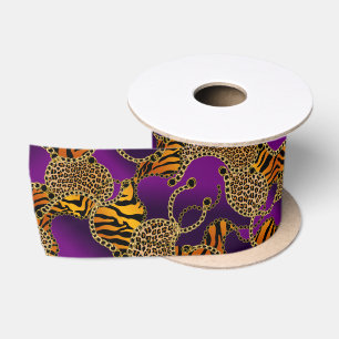 Urban Barock Goldketten Tierprint Satinband