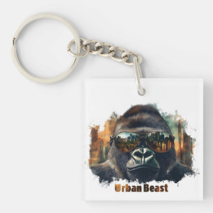 Urban Beast Gorilla mit Sonnenbrille Schlüsselanhänger
