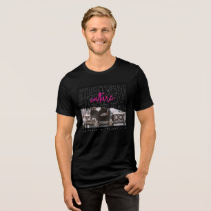 Urban Beat Streetwear T-Shirt - Retro Boombox Tri-Blend Shirt