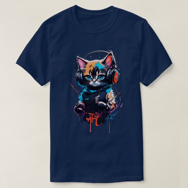 Urban Beats Abstrakt Graffiti Vector Design a C T-Shirt (Design vorne)