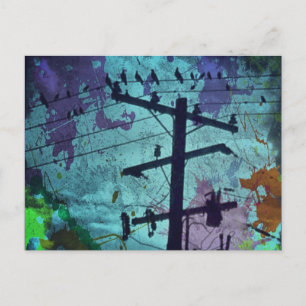 Urban Bird's Life Postcard Postkarte