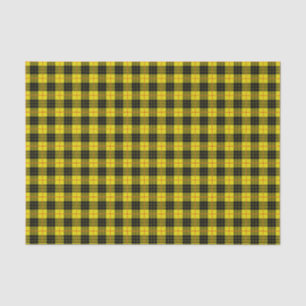 Urban Black Gelb Tartan kariert Seidenpapier