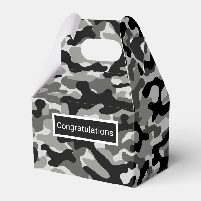 Urban Black Gray Camo Geschenkschachtel (Vorderseite)