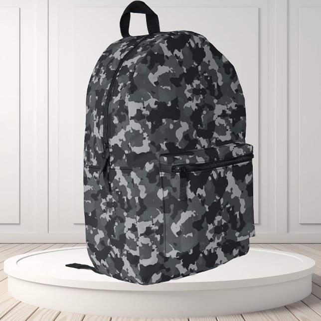 Urban Black Gray Camouflage Camouflage Bedruckter Rucksack (Von Creator hochgeladen)