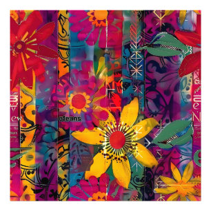Urban Bloom Vivid Graffiti Blume Explosio Poster