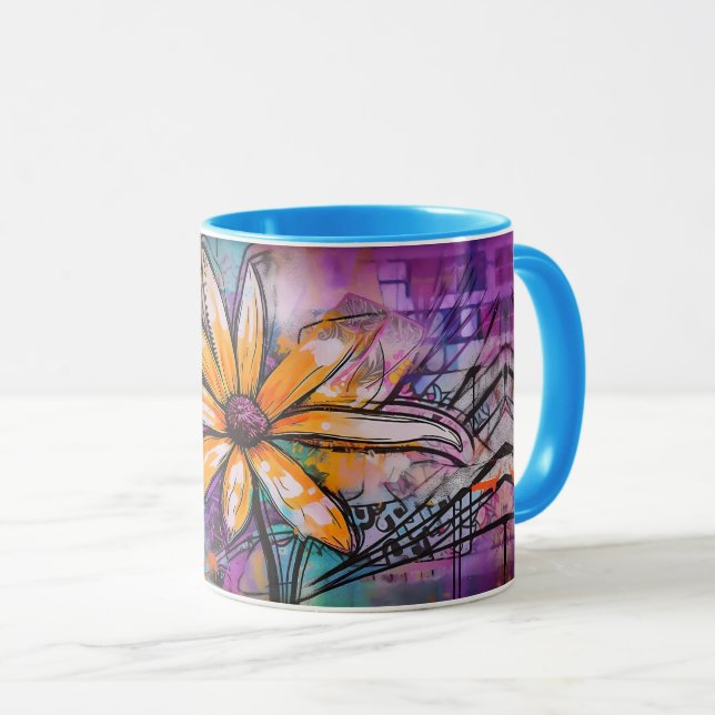 Urban Blooms Graffiti Tasse - African Daisy (VorderseiteRechts)