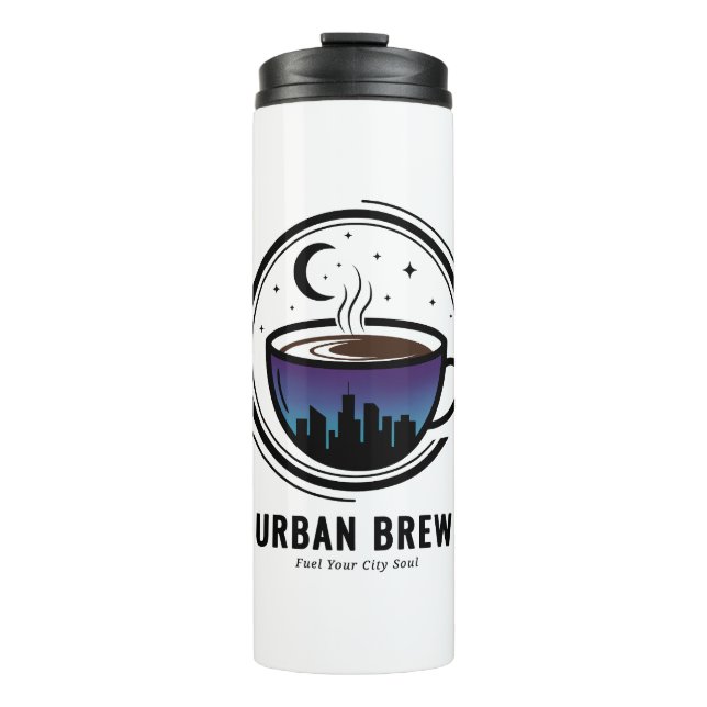 Urban Brew City Skyline Coffee Thermosbecher (Vorderseite)