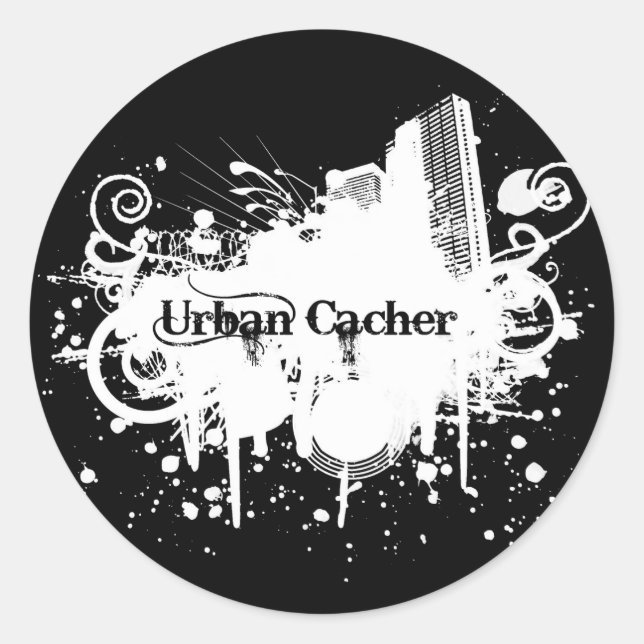 Urban Cacher Runder Aufkleber (Vorderseite)