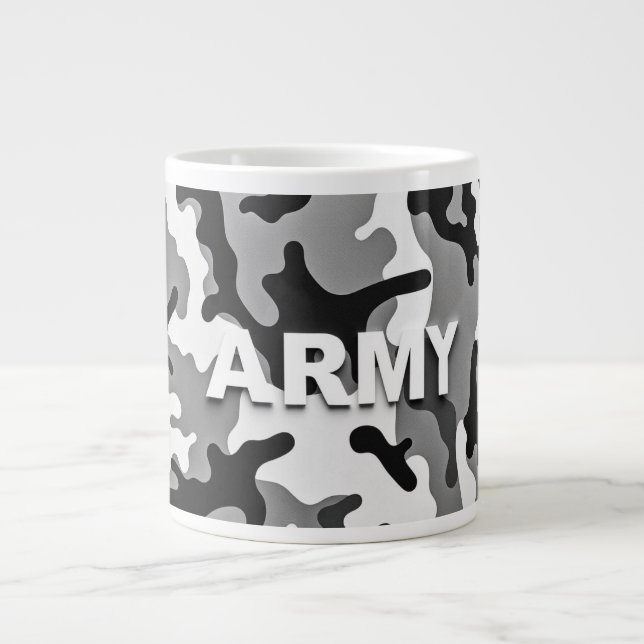 Urban Camo Armee Jumbo-Tasse (Vorderseite)