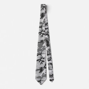 Urban Camouflage Pattern - Schwarz & Grau Neck Tie Krawatte