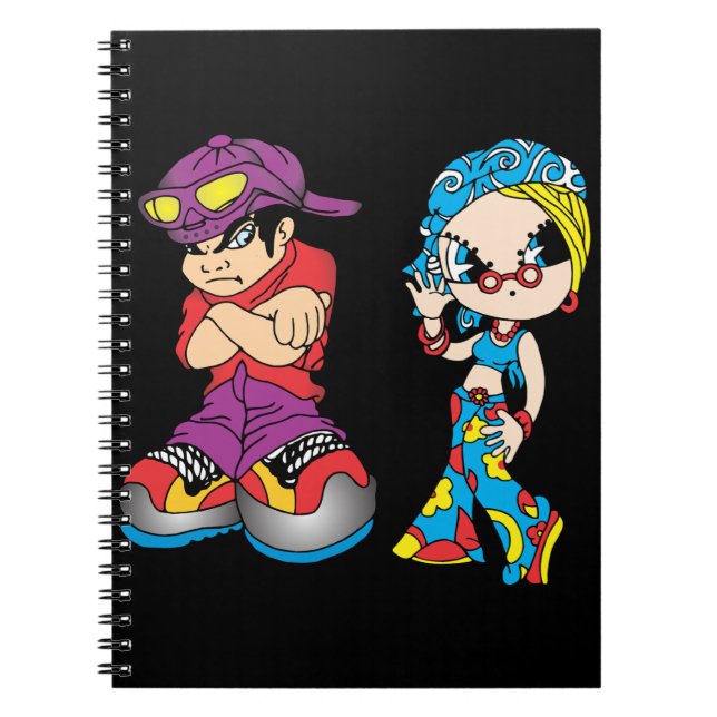 Urban Cartoon Duo Tee Notizblock (Vorderseite)