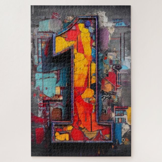 Urban Champion: Hart Graffiti Number Eins Puzzle (Vertikal)