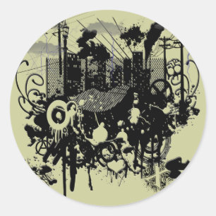 Urban Chaos Runder Aufkleber