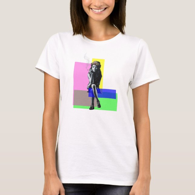 Urban Chic: Banksy-Inspiriert Mädchen T-Shirt (Vorderseite)