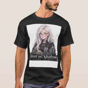 Urban Chic Rebellin Silber und Schatten Anime Mädc T-Shirt