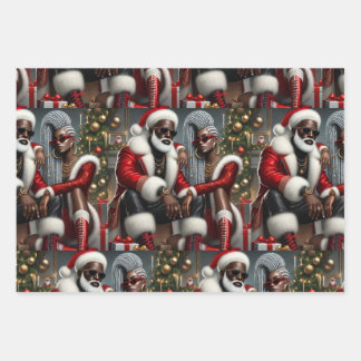 Urban Chic Santa Geschenkpapier Set