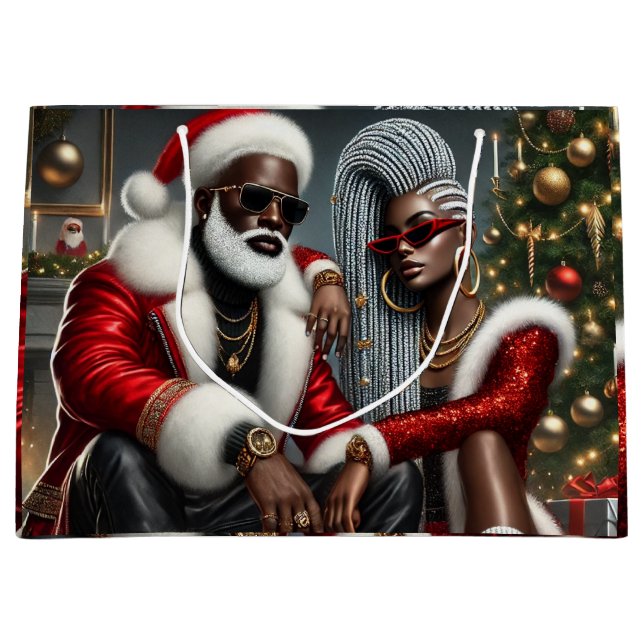 Urban Chic Santa Große Geschenktüte (Vorderseite)