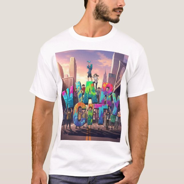 Urban City Graffiti Power T-Shirt (Vorderseite)