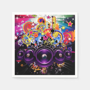 Urban Club Hip Hop DJ Dancing Dance Party Serviette